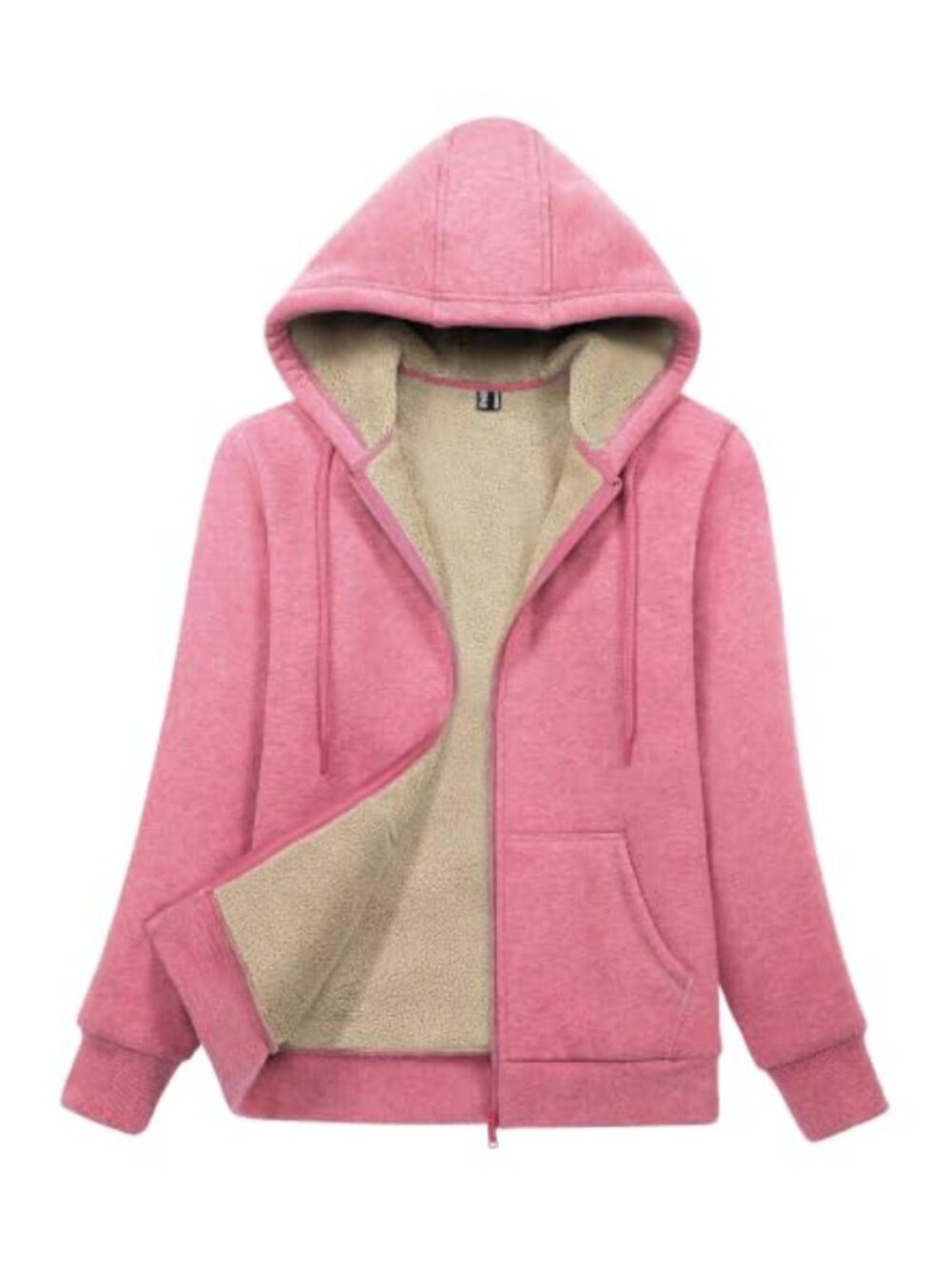 Womens Zip Up Fleece Sherpa Hoodie Jacket Warm Winter